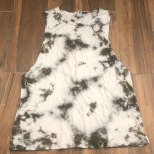 Army Green Tie Dye Tank